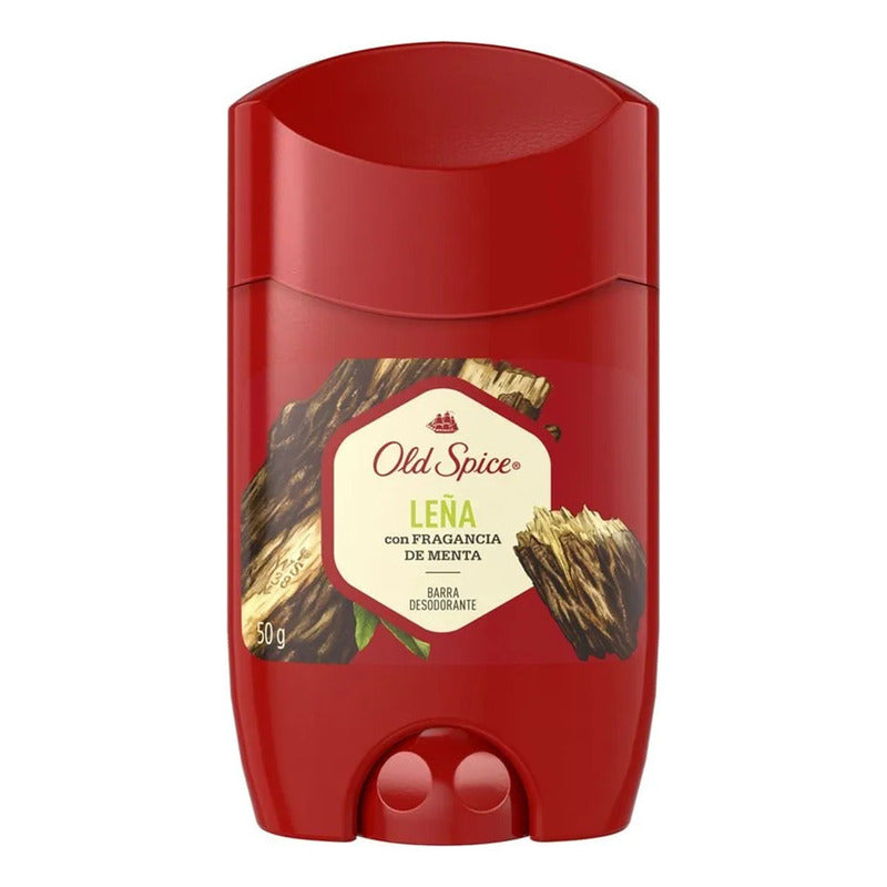 Pack X2 Desodorante Barra Old Spice Leña 50g Fragancia Menta Menta