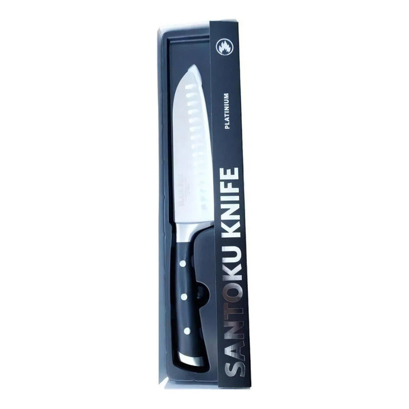 Cuchillo Parrillero Platinum Black Bull Santoku Asado Cocina