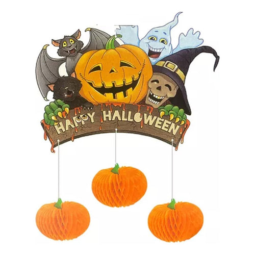 Guirnalda Decorativa Para Fiesta Halloween Fantasma Terror Multicolor Halloween