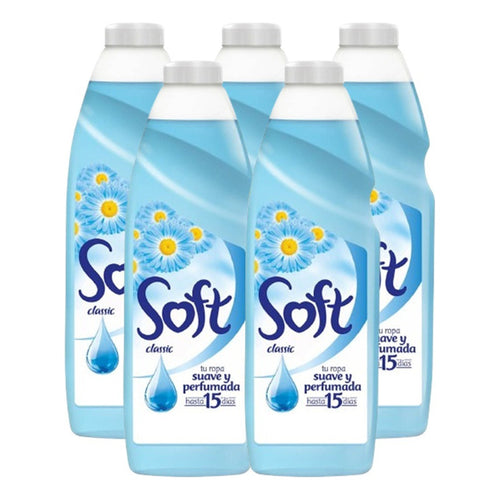 X5 Suavizante Soft Clásico Liquido 1l Ropa Suave Perfumada