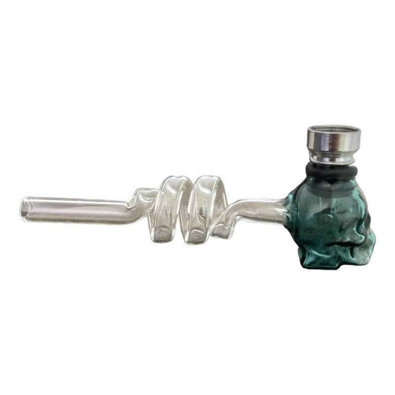 Pipa Diseño Calavera Pyrex Dmt Calidad Duracion + Rejilla