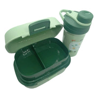 Tupper Contenedor Lonchera Escolar + Botella D Agua Luch Box