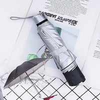 Paraguas Retráctil Plegable De Bolsillo Marin Color Negro Sombrilla Compacta Antilluvia Uv Paragua Portátil Unisex Paraguas Liviano Para Viaje Mochila Cartera Paragua Impermeable Resistente Negro