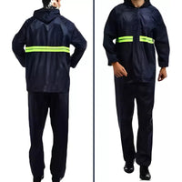 X2 Traje Lluvia Impermeable Protector Lluvia Moto Bicicleta Azul Oscuro U