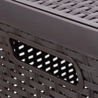 Canasto Para Ropa Cesto Grande 60l Con Tapa Ratan Resistente