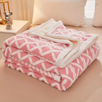 Frazada Sherpa Texturizada Diseño Premium Polar 160x220cm