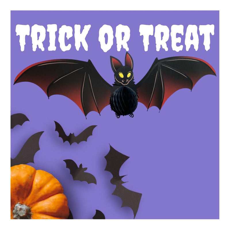 Guirnalda Decorativa Halloween Fiesta Murcielago Colgante Negro Murciélago
