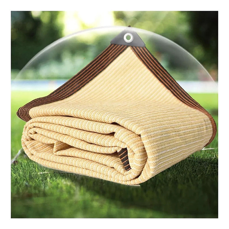 Pack X2 Toldo Rectangular 3x4 Sombra Cubierta Terraza Jardin Beige