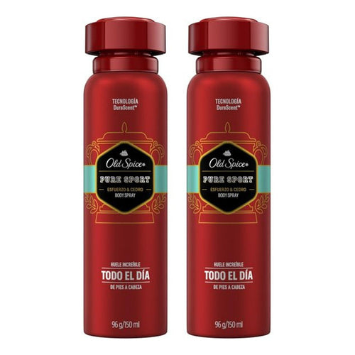 X2 Desodorante Old Spice Body Spray Pure Sport Cedro 150ml Cedro