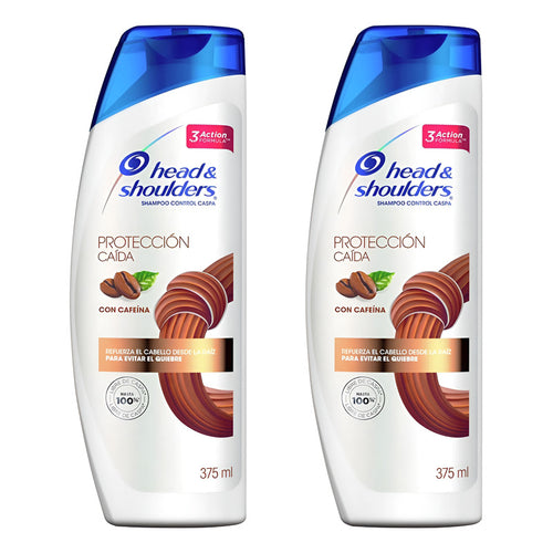 X2 Shampoo Head & Shoulders Protección Caída Cafeína 375ml