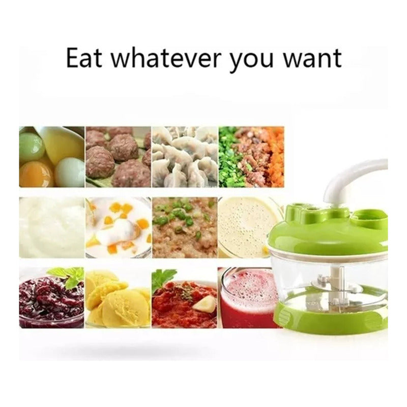 Picador Cortador Manual De Verduras Frutas Procesador Alimen