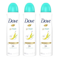 X3 Desodorante Dove Spray Aerosol Pera Aloe Vera 72h 150ml Pera