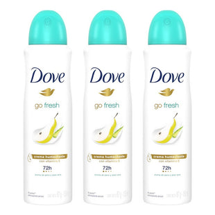 X3 Desodorante Dove Spray Aerosol Pera Aloe Vera 72h 150ml Pera