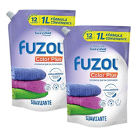 X12 Suavizante Fuzol Color Plus 1litro Frescura Suavidad