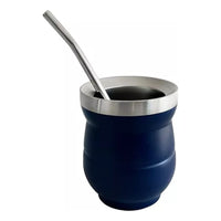 Set De Mate Con Bombilla + Termo Bala 1000ml Acero Inox