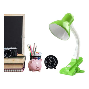 Lampara Click Pinza Escritorio Lampara Lectura Velador Verde Blanco