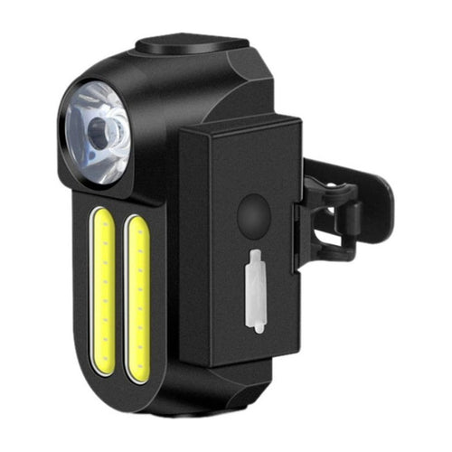 Luz Led Potente Alcance Delante Trasera Bicicleta Recargable Negro