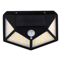 Lámpara Solar De 100 Led Con Sensor De Jardín, Impermeable, Color Negro