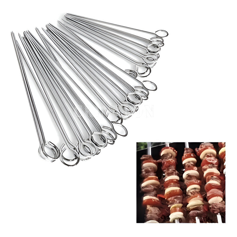 X50 Pinchos Anticuchos Brochetas Asados Fierros Barbacoa