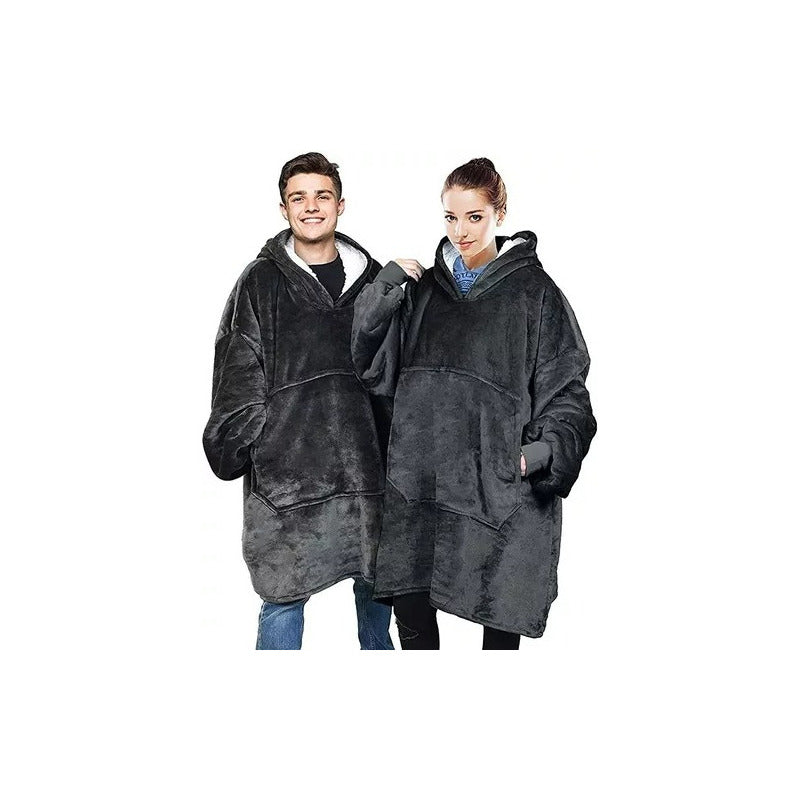 Polerón Sherpa Con Capucha Chiporro Huggle Hoodie Pijama Invierno Polar