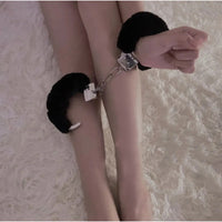 Esposas Bdsm Esposas De Peluche Pulseras Mano Ajustable Negro