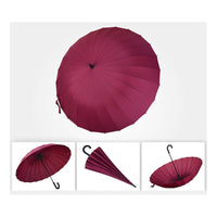X2 Paraguas Automatico Mango Curvo 24 Varillas Resistestente