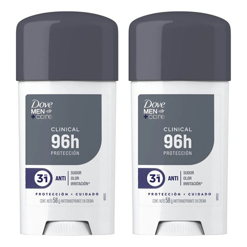 X2 Dove Men Care Clinical Desodorante Crema 58g Protección Original