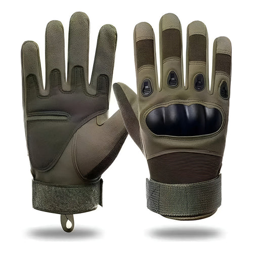 Guantes Protección Tácticos Motocicleta Bicicleta Dedo Touch Verde Xl