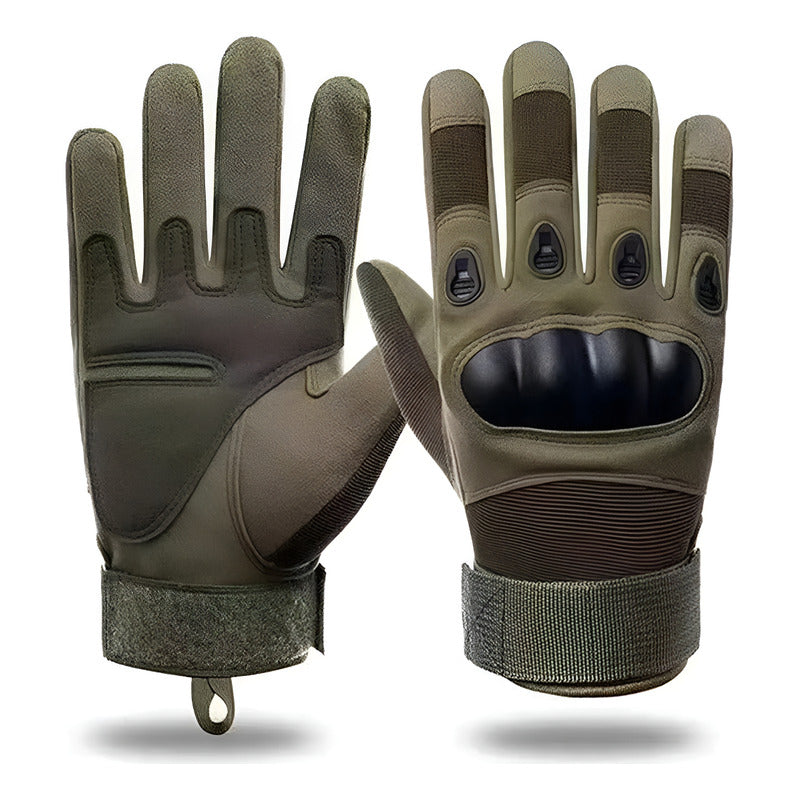 Guantes Protección Tácticos Motocicleta Bicicleta Dedo Touch Verde Xl