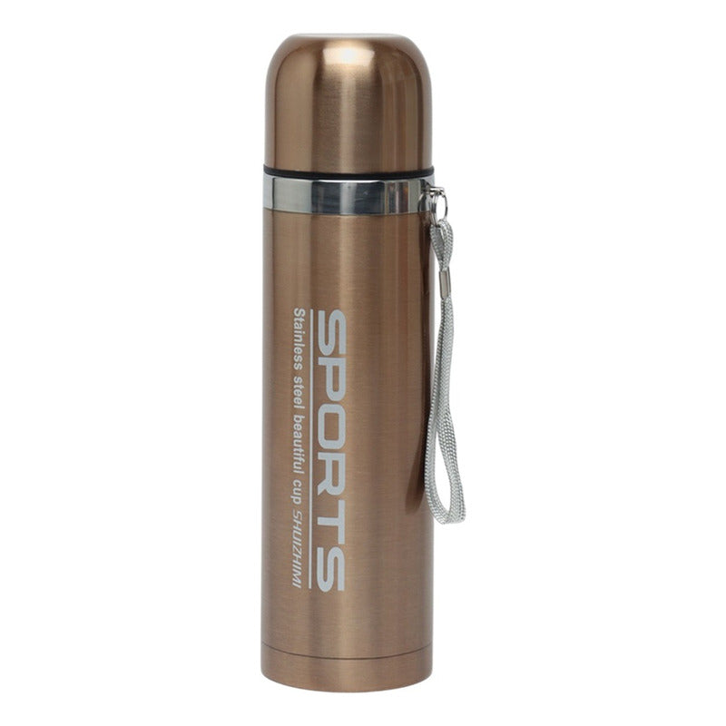 Termo Doble Capa Sport Acero Inoxidable Metalizado 500ml