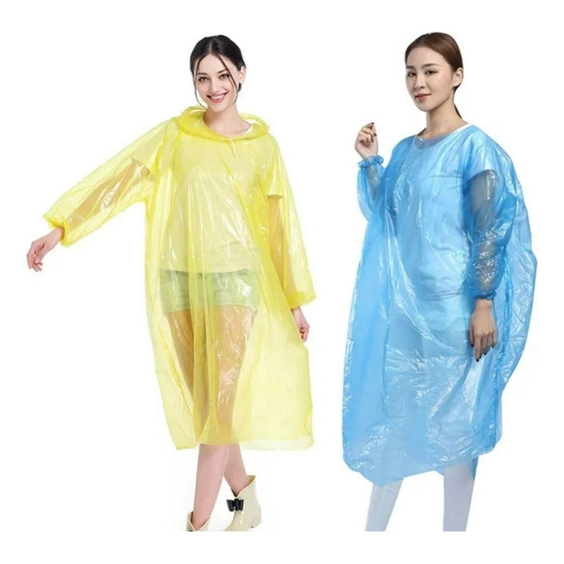 X10 Capa Impermeable Poncho Para Lluvia 100% Capota Adulto