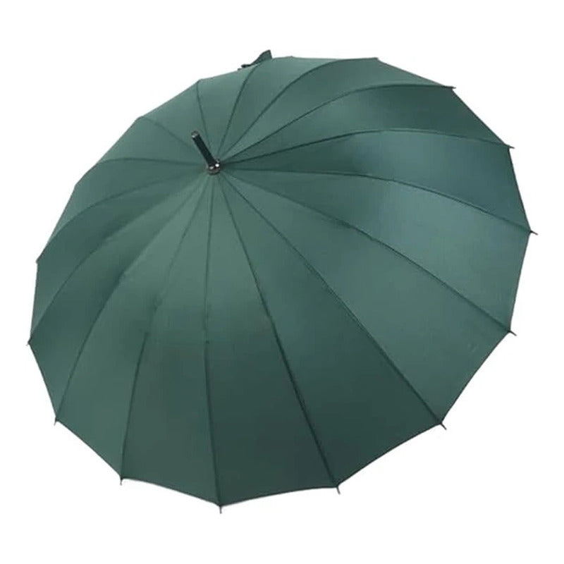 X2 Paraguas Automático Mango Curvo 16 Varillas Resistente