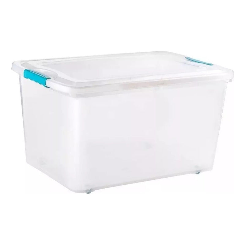 Caja Apilable Organizadora Almacenamiento Con Ruedas  50 L
