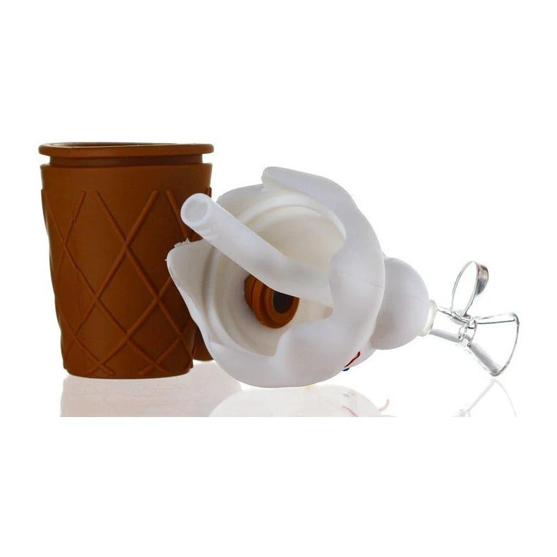 Bong Pipa Silicona Diseño Helado Desarmable + Quemador Pyrex