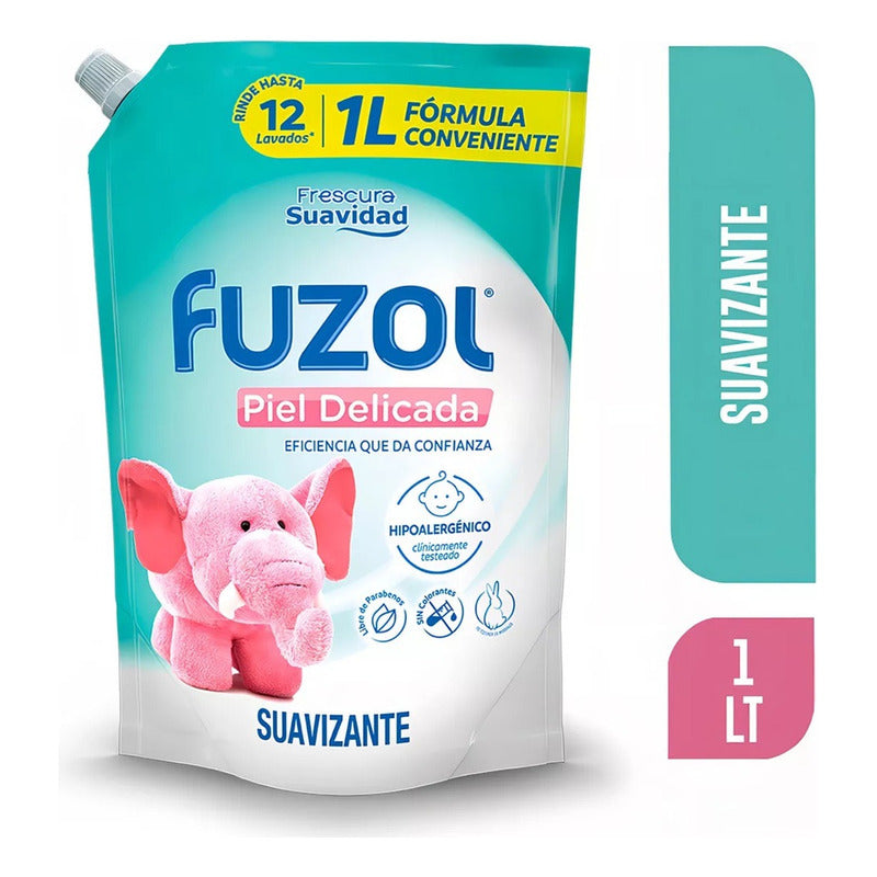 Pack X5 Suavizante Fuzol Piel Delicada 1l Frescura Suavidad