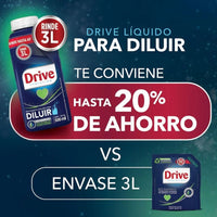 Detergente Drive Líquido Para Diluir 500ml Hasta 60 Lavados