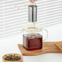 Tetera De Vidrio Con Infusor De Té + Tazas Resistente Calor