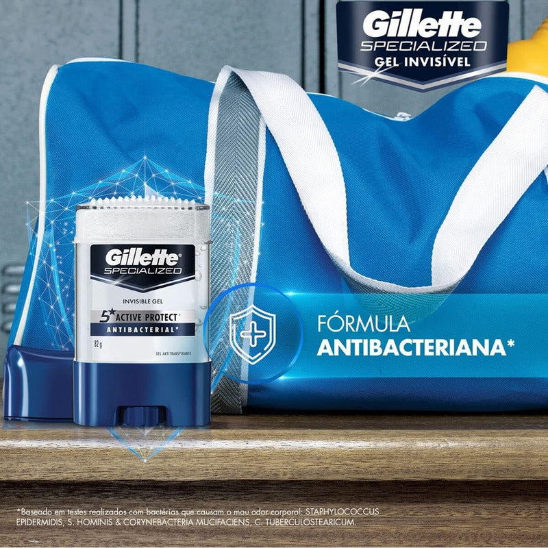 Desodorante Gel Gillette Specialized Invisible Antibacterial Antibacterial