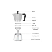 Cafetera Italiana 3 Tazas Coffe Cafetera Manual Italiana