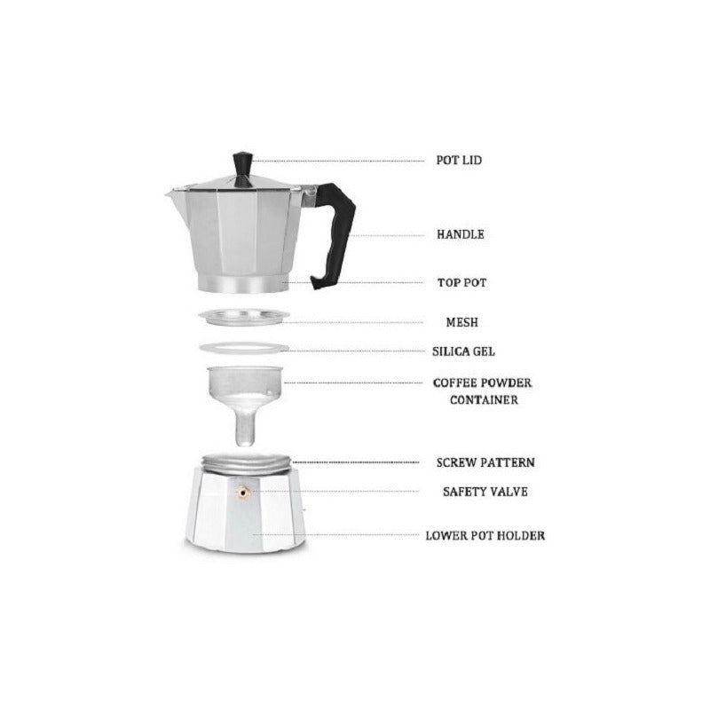 Cafetera Italiana 3 Tazas Coffe Cafetera Manual Italiana