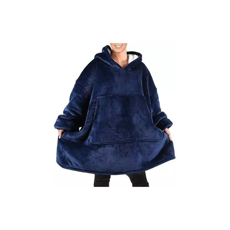 Polerón Sherpa Con Capucha Chiporro Huggle Hoodie Pijama Invierno Polar
