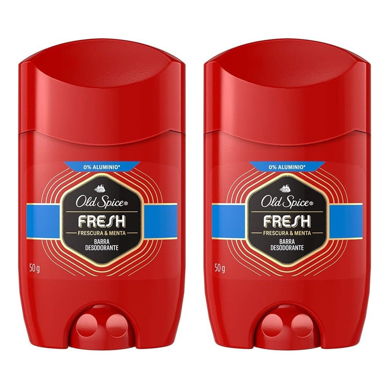 Desodorante Barra Old Spice Fresh Frescura Menta 50g