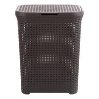 Canasto Para Ropa Cesto Grande 60l Con Tapa Ratan Resistente