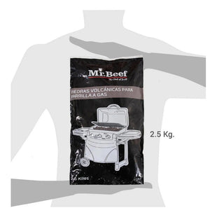Piedras Volcánica 2,5 Kg Parrilla A Gas Mr Beef Asado Bbq