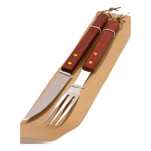 Set Parrillero Para Asado Cuchillo Tenedor Acero Inoxidable