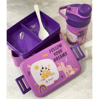 Tupper Contenedor Lonchera Escolar + Botella De Agua Jugo