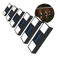 Pack 6 Aplique Foco Solar Exterior Aplique Led Bidireccional Negro