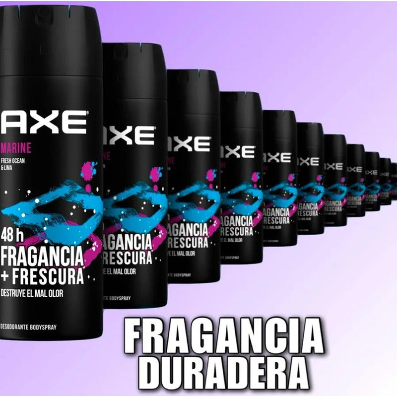X3 Desodorante Axe Spray Marine Fresh Ocean & Lima 150ml Fresh Ocean Lima