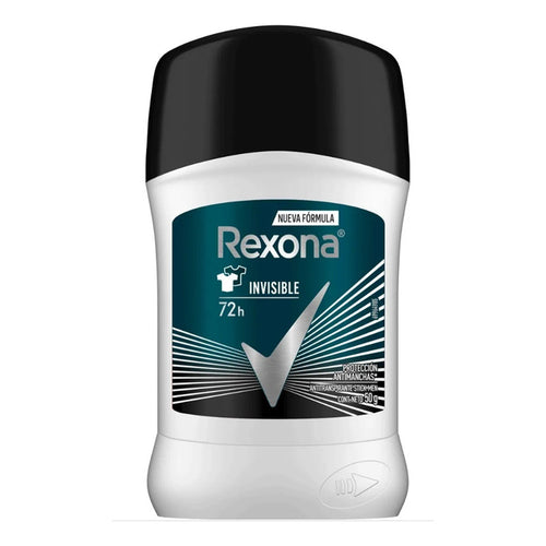 Pack X2 Desodorante Rexona Barra Men 50gr Invisible 72h Neutra