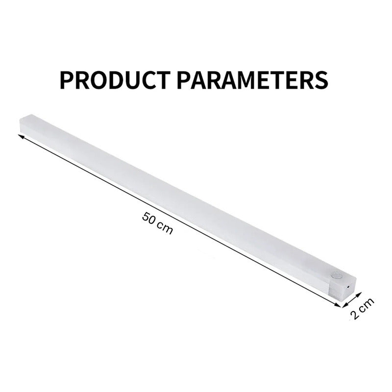 Luz Barra Led 50cm Con Sensor Movimiento Muebles Baño Cocina